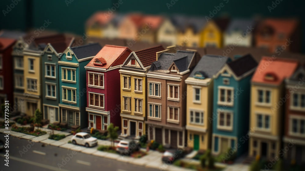 modern generic contemporary style miniature house. Generative AI