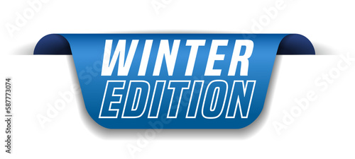 Colorful vector flat design banner winter edition. This sign is well adapted for web design.