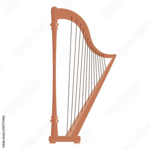 harp isolated on white