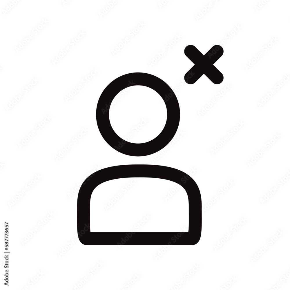 User vector icon. Add member person flat sign design. Man linear pictogram. Illustration of user symbol pictogram. UX UI icon User vector icon. Add member person flat sign design. Man linear pictogram. Illustration of user symbol pictogram. UX UI icon