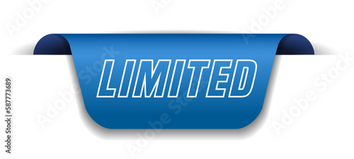 Colorful vector flat design banner limited. This sign is well adapted for web design.