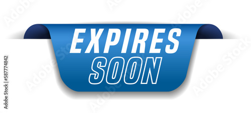 Colorful vector flat design banner expires soon. This sign is well adapted for web design.