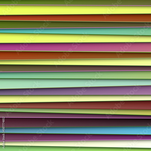 Papercut Multicolored Horizontal Stripes Background