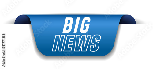 Colorful vector flat design banner big news. This sign is well adapted for web design.