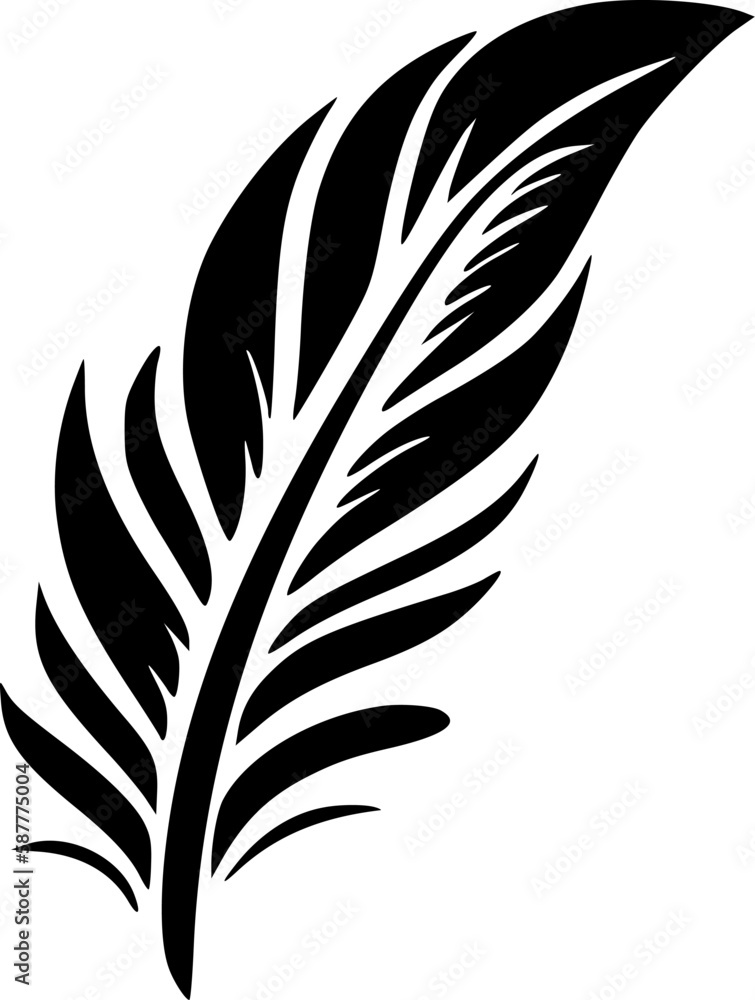 Obraz premium Feather | Minimalist and Simple Silhouette - Vector illustration
