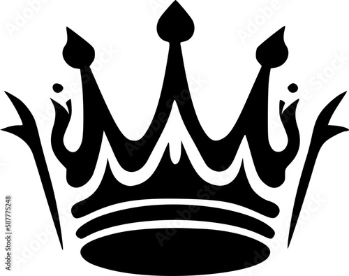Crown - Minimalist and Flat Logo - Vector illustration