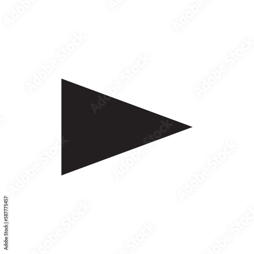 Play vector icon. Play pause flat sign design. Play button symbol pictogram. UX UI icon