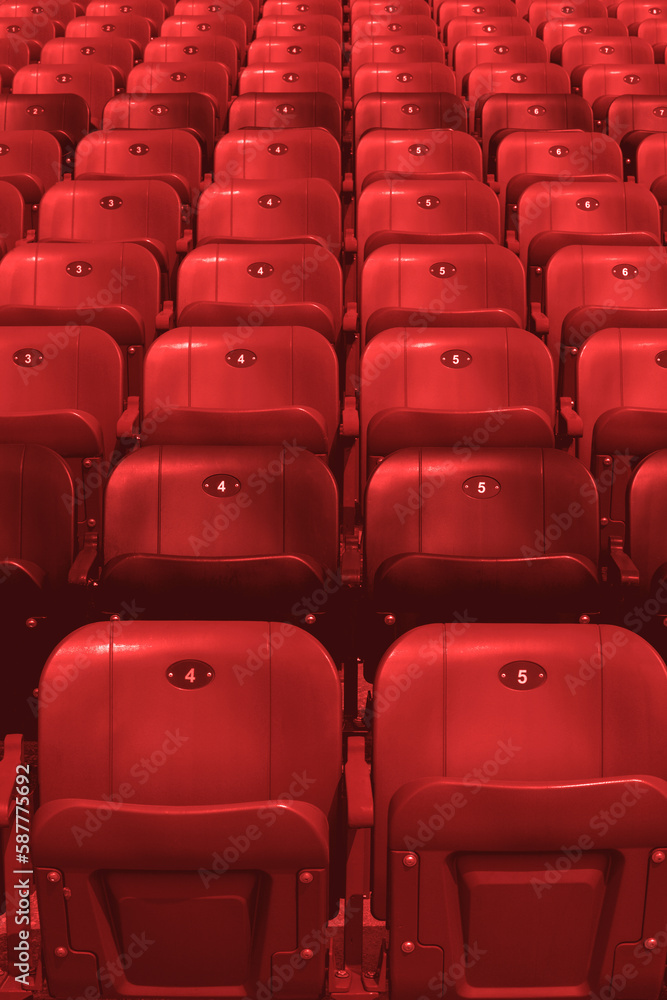 Colorful seats in a stadium. Colorful seats in a stadium.