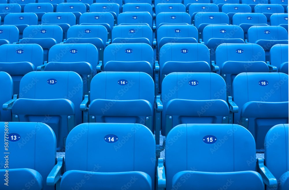 Colorful seats in a stadium. Colorful seats in a stadium.