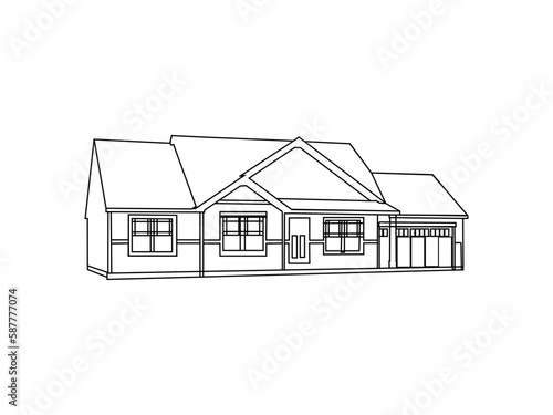 house sketch drawing. house vector design and illustration. house vector art, icons, and vector images. house isolated white background.