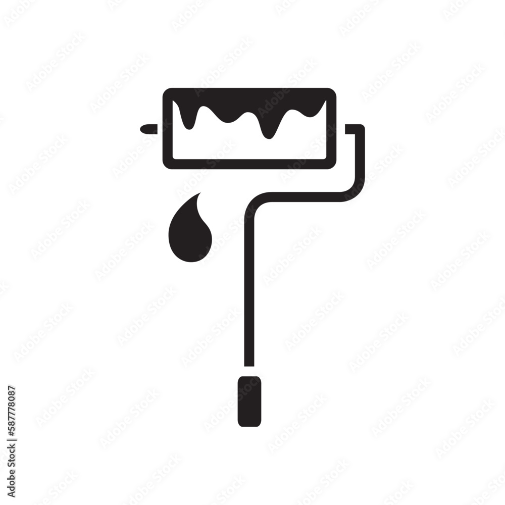 Paint roll vector icon. Paint roller flat sign design. Paint roller symbol. Painter roll symbol pictogram. UX UI icon Paint roll vector icon. Paint roller flat sign design. Paint roller symbol. Painter roll symbol pictogram. UX UI icon