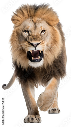 lion running transparent background