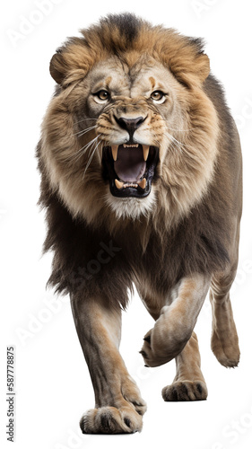 lion running transparent background