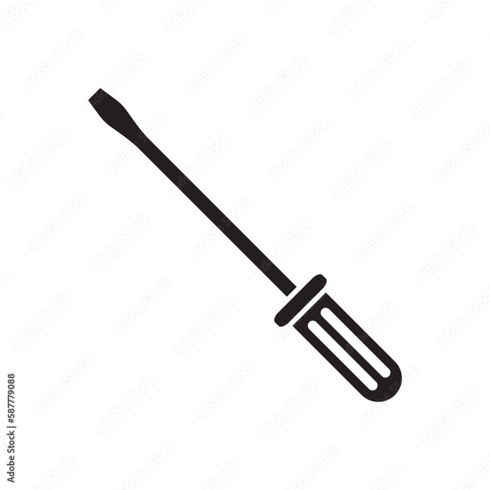 Screwdriver vector icon. Turn-screw tool flat sign design. Screwdriver flat symbol pictogram. UX UI icon Screwdriver vector icon. Turn-screw tool flat sign design. Screwdriver flat symbol pictogram. UX UI icon