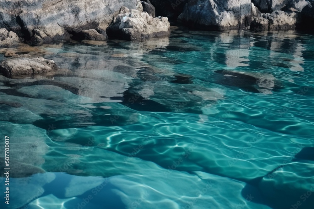 crystal blue water, background Generative AI crystal blue water, background Generative AI