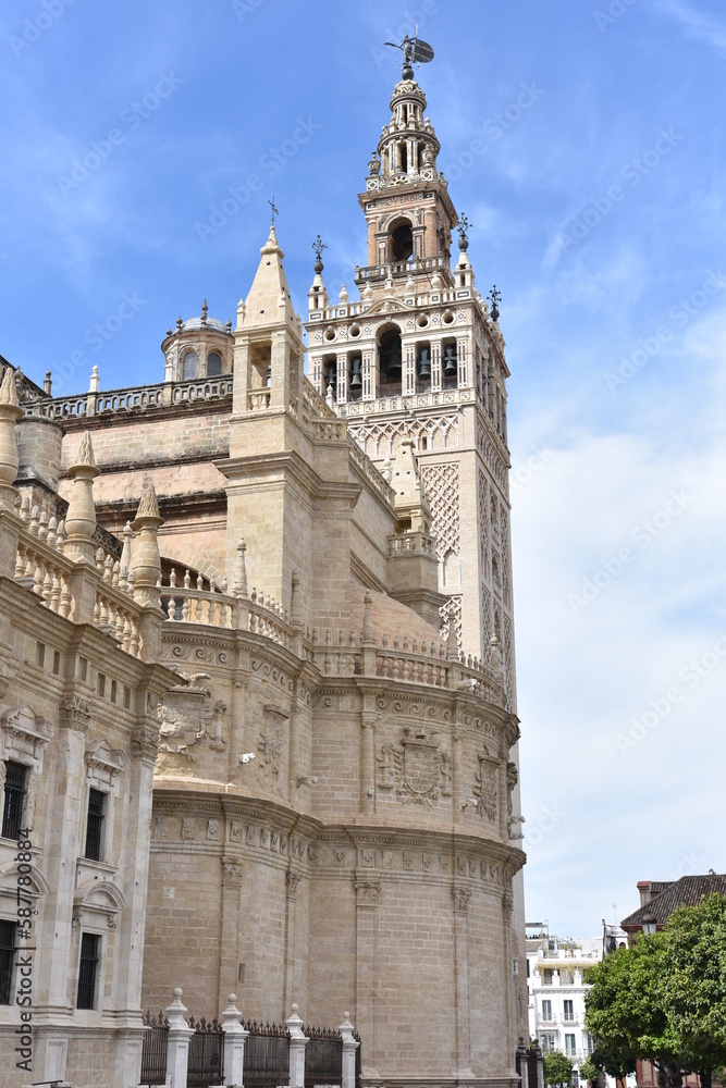 Fototapeta premium Cathedral of Seville, Spain, Gothic, in 1988 it entered the Guinness Book of Records for being the with the largest area in the world.