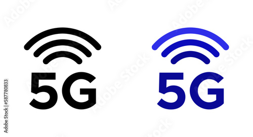 5G symbol vector icons