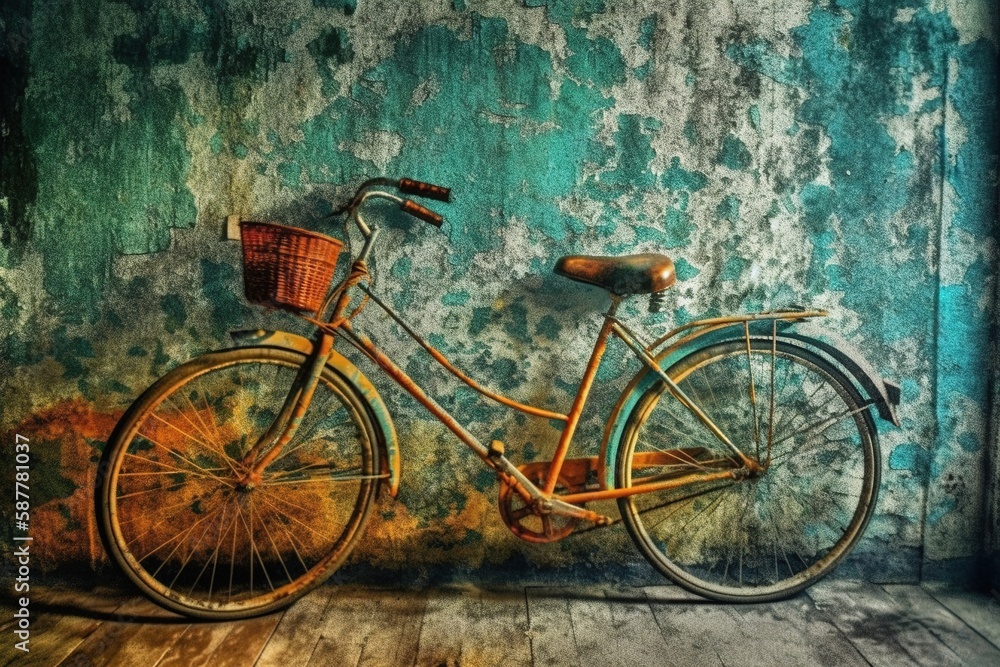 Illustration of bicycle by generative ai