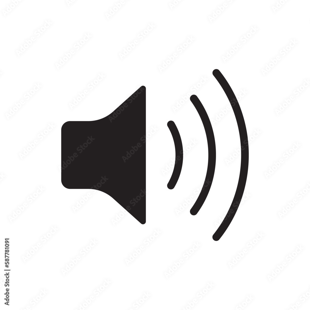 Audio speaker vector icon. Stereo sound call speaker symbol pictogram
