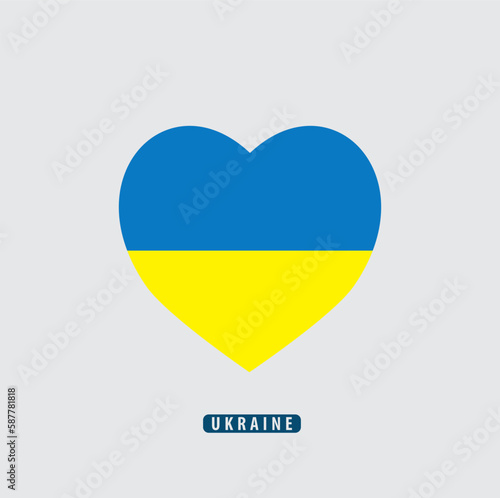 Flag Ukraine icon vector logo design template