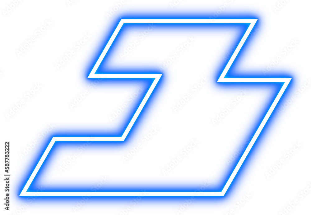Glowing Neon Random Shape Design Element Glowing Neon Random Shape Design Element