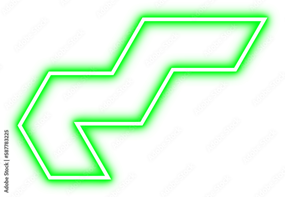 Glowing Neon Random Shape Design Element Glowing Neon Random Shape Design Element