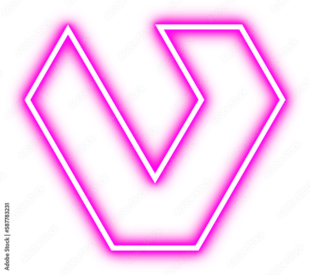 Glowing Neon Random Shape Design Element Glowing Neon Random Shape Design Element