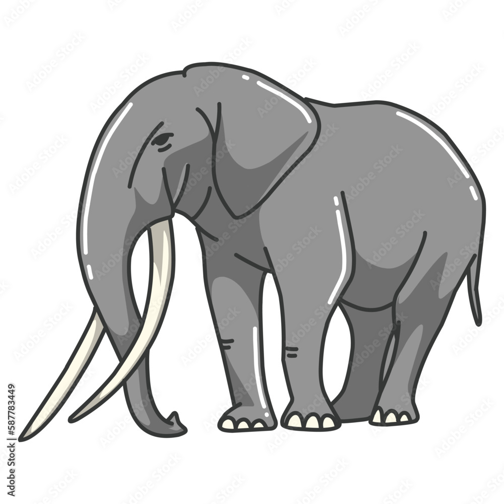 Fototapeta premium elephant vector image. wildlife pictures