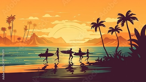 surf art illustration