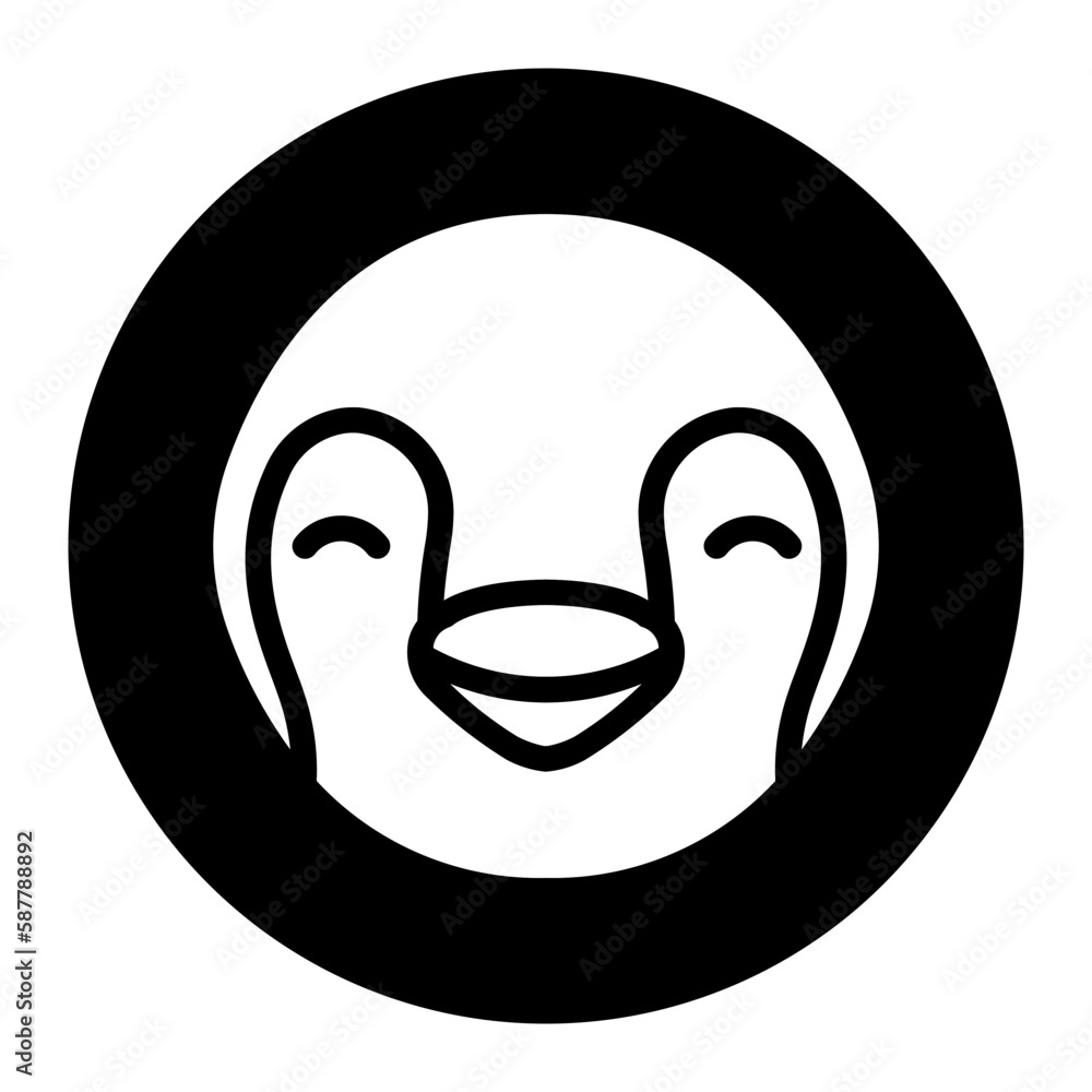 penguin glyph icon penguin glyph icon