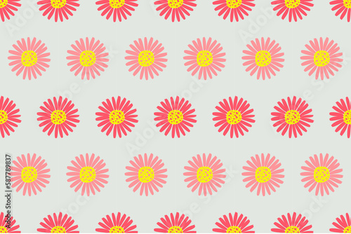 Cute pink Floral dot design seamless pattern vector illustration 