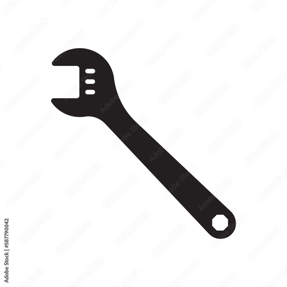 Wrench spanner vector icon. Spanner flat sign design. Repair tool icon. Engineer work tools symbol. Mechanic tools sign. Toolkit icon. Isolated tool symbol pictogram. UX UI icon Wrench spanner vector icon. Spanner flat sign design. Repair tool icon. Engineer work tools symbol. Mechanic tools sign. Toolkit icon. Isolated tool symbol pictogram. UX UI icon