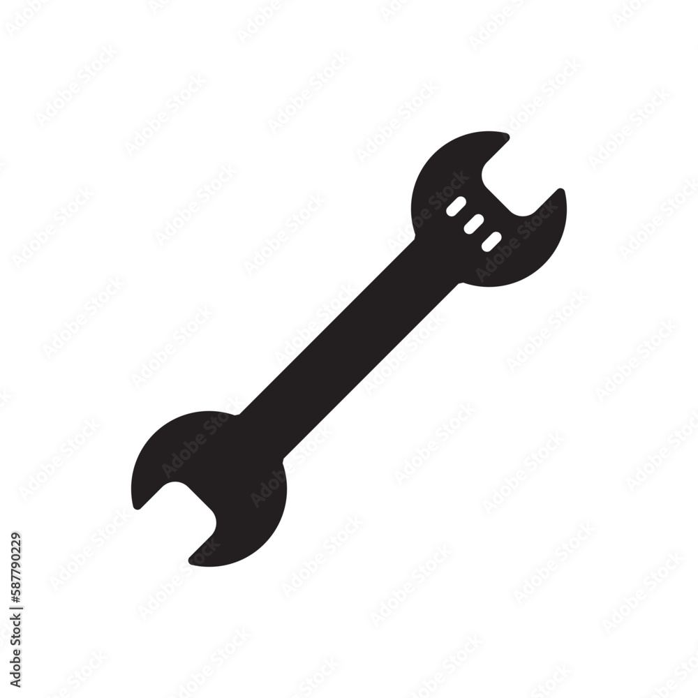 Wrench spanner vector icon. Spanner flat sign design. Repair tool icon. Engineer work tools symbol. Mechanic tools sign. Toolkit icon. Isolated tool symbol pictogram. UX UI icon Wrench spanner vector icon. Spanner flat sign design. Repair tool icon. Engineer work tools symbol. Mechanic tools sign. Toolkit icon. Isolated tool symbol pictogram. UX UI icon