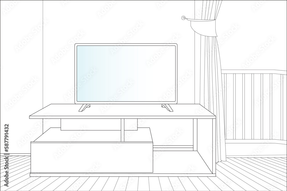 modern living room with a window modern living room with a window