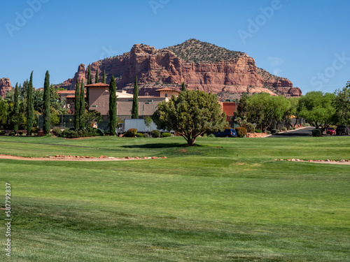 Beautiful scenery at Sedona Golf Club in the morning