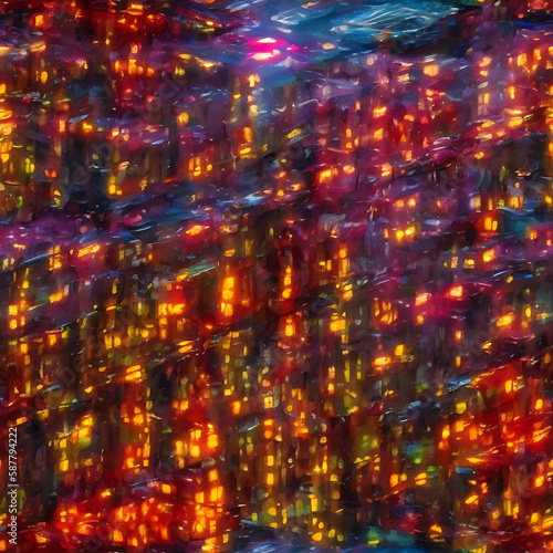 Neon city abstract background AI art se 8 of 43