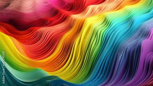 Wallpaper Mural Colorful 3d wavy background. Generative Ai Torontodigital.ca