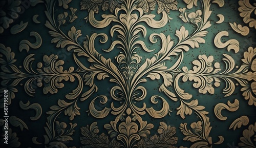 Wallpaper Mural Vintage background, luxury seamless pattern, Ai generated Torontodigital.ca