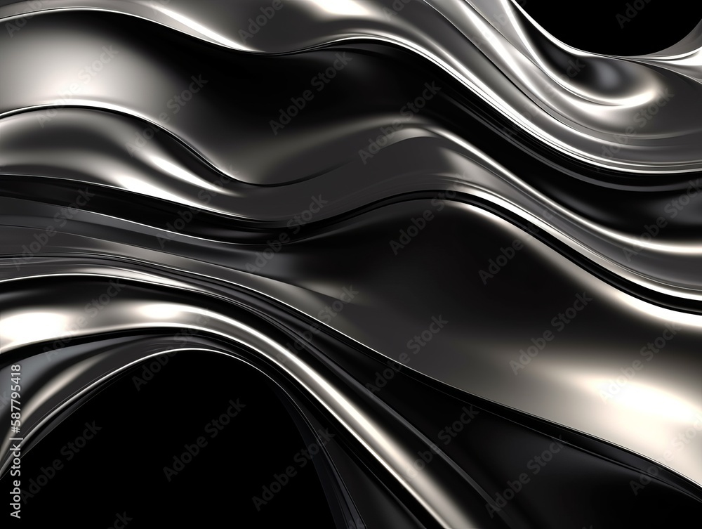 Obraz premium Liquid metal background chrome material