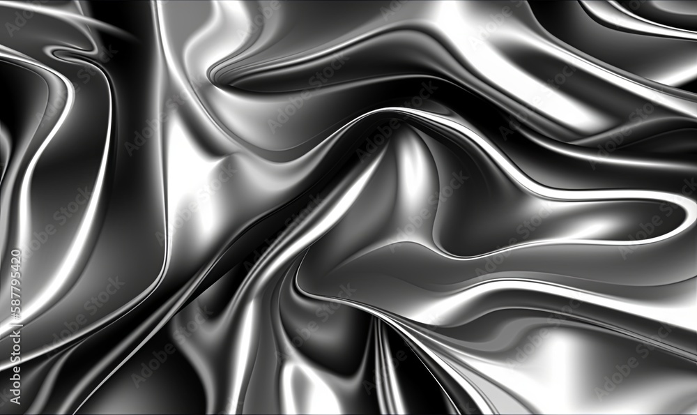 Liquid metal background chrome material Liquid metal background chrome material