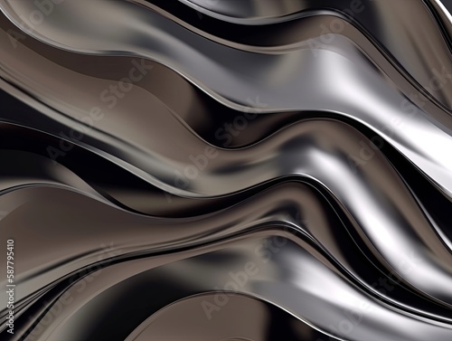 Liquid metal background chrome material