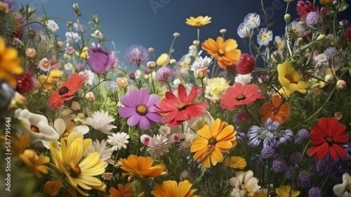 Wallpaper Mural White dandelion in a garden. Generative ai Torontodigital.ca