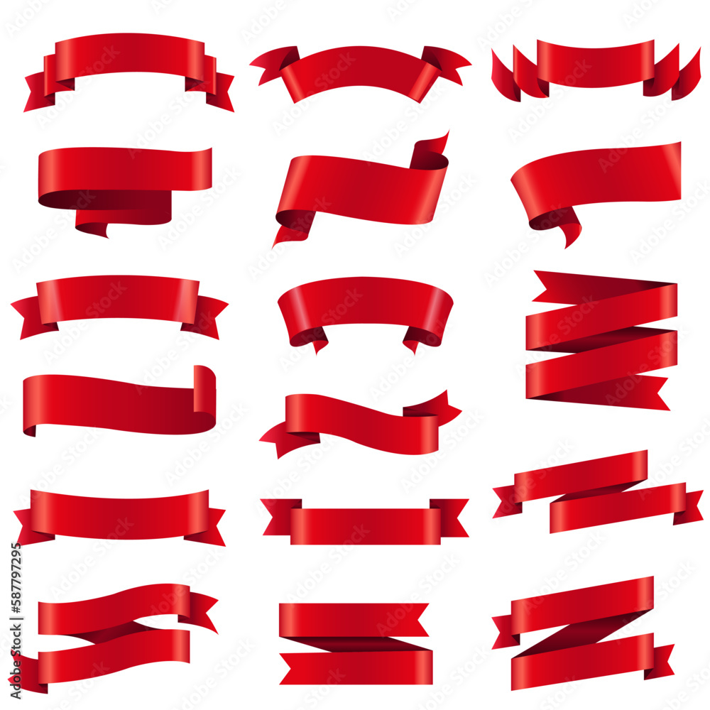 red ribbon set