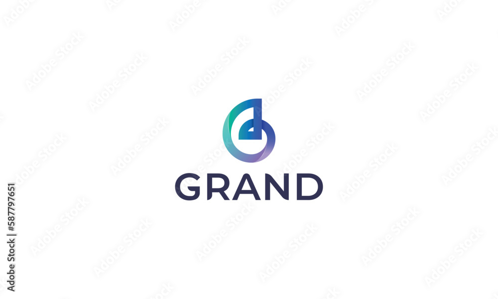 Letter G creative modern gradient colour aesthetic logo 