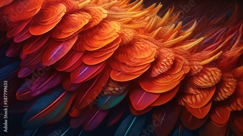 Colorful feathers background