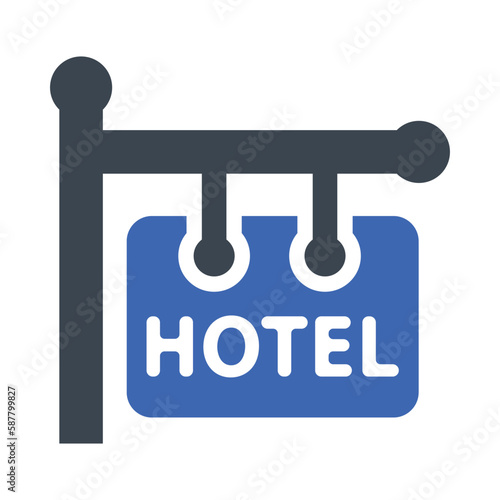 Hotel signboard icon
