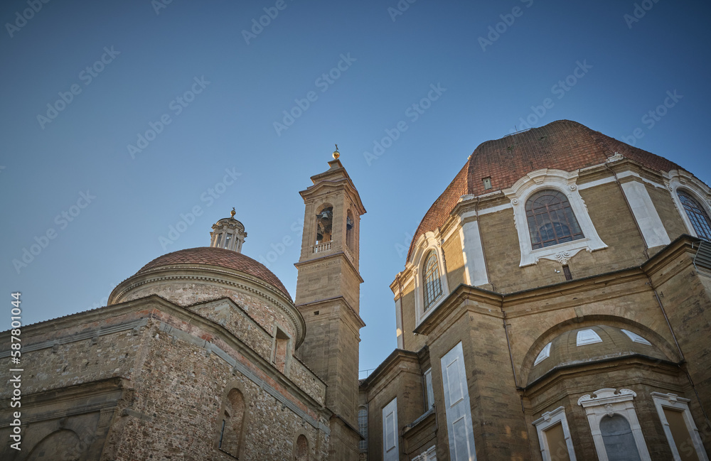 San Lorenzo church and Medici Chapel in Florence, Italy