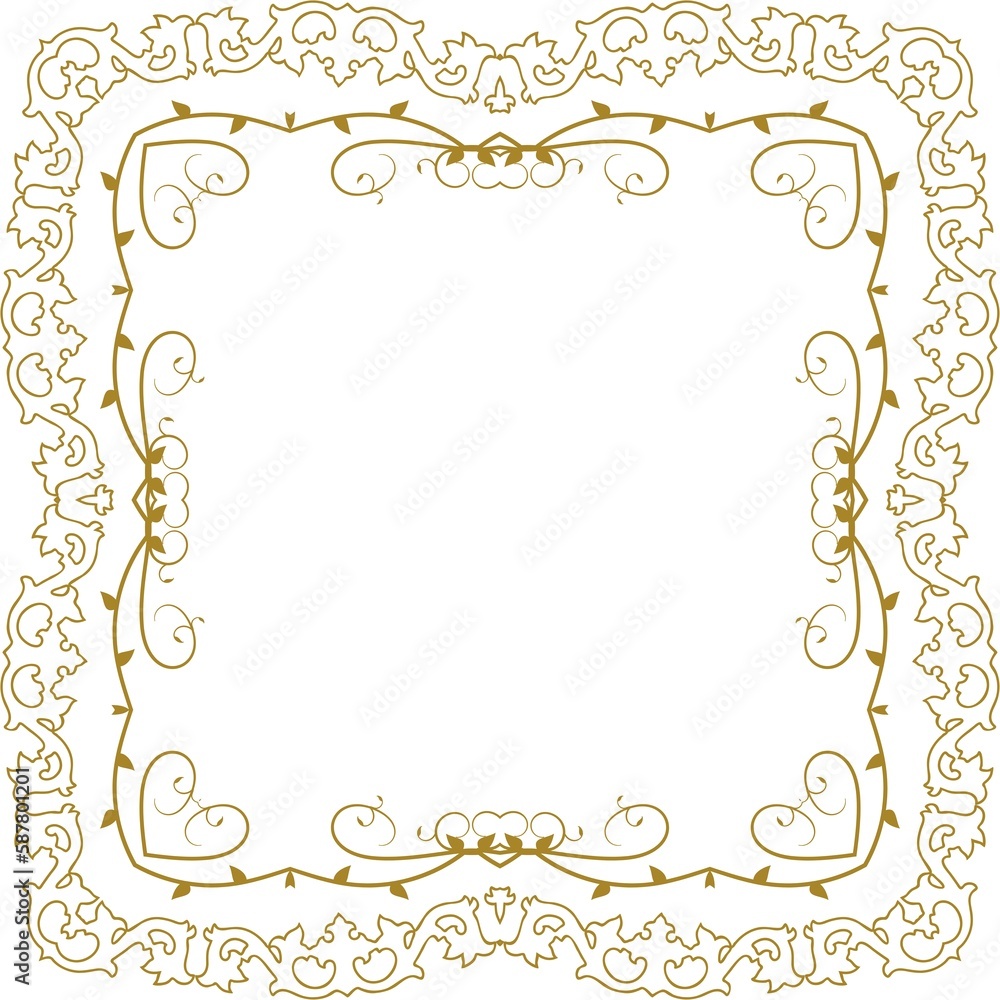 Unique Square artistic frame and border