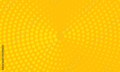 Orange background for comics, pop art halftone background in yellow. vector illustration