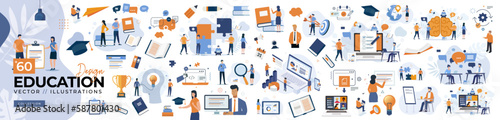 Education, E-Learning, Distance Education Concept Vector Illustration
